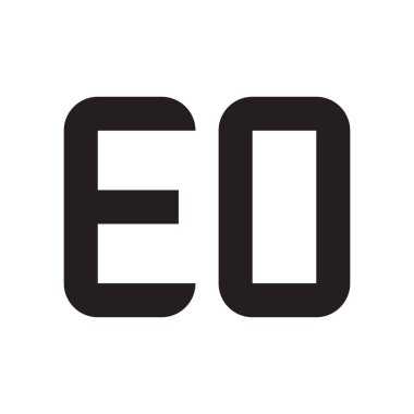 eo ilk harf vektör logosu simgesi