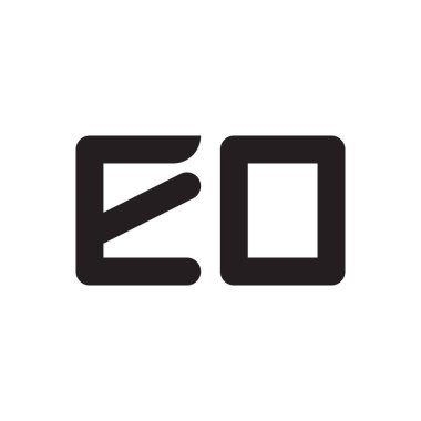 eo ilk harf vektör logosu simgesi