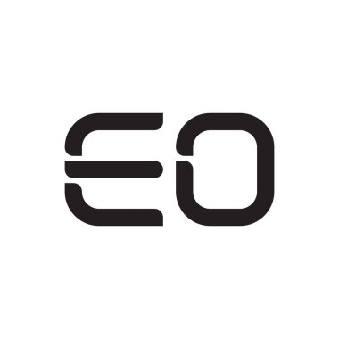 eo ilk harf vektör logosu simgesi