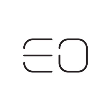 eo ilk harf vektör logosu simgesi