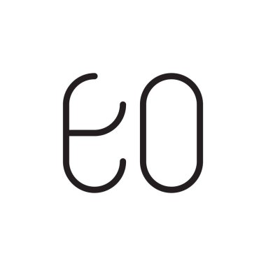 eo ilk harf vektör logosu simgesi