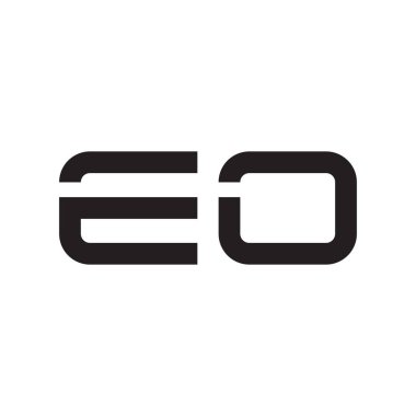 eo ilk harf vektör logosu simgesi