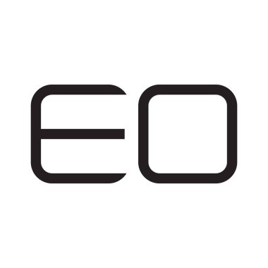 eo ilk harf vektör logosu simgesi