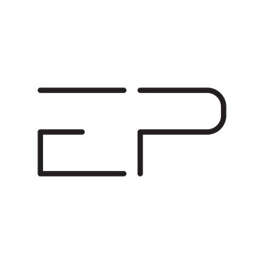 İlk harf vektör logosu simgesi