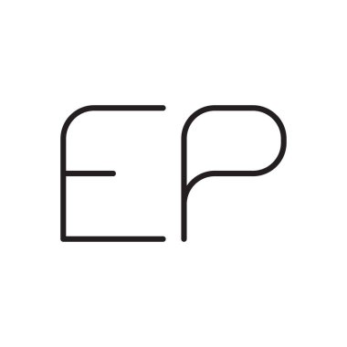 İlk harf vektör logosu simgesi