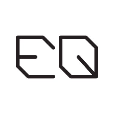 eq ilk harf vektör logo simgesi