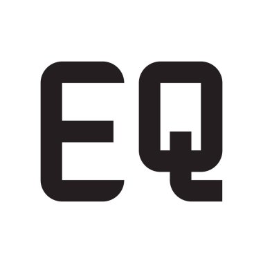 eq ilk harf vektör logo simgesi