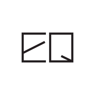 eq ilk harf vektör logo simgesi