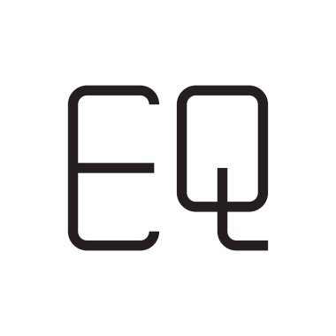 eq ilk harf vektör logo simgesi