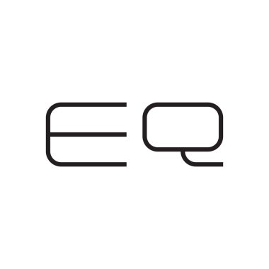 eq ilk harf vektör logo simgesi
