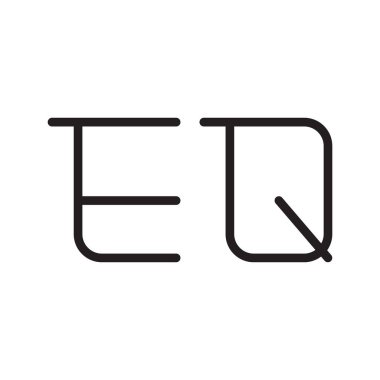eq ilk harf vektör logo simgesi