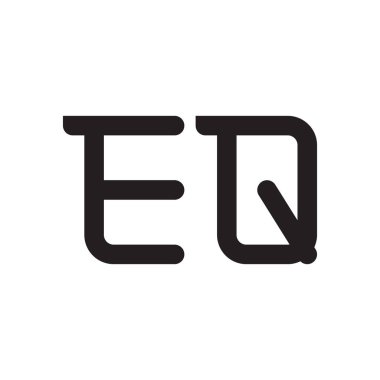 eq ilk harf vektör logo simgesi