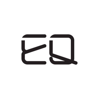 eq ilk harf vektör logo simgesi