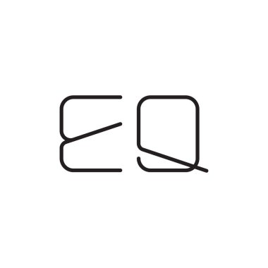 eq ilk harf vektör logo simgesi