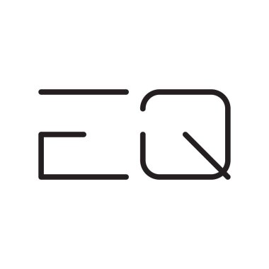 eq ilk harf vektör logo simgesi