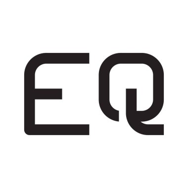 eq ilk harf vektör logo simgesi