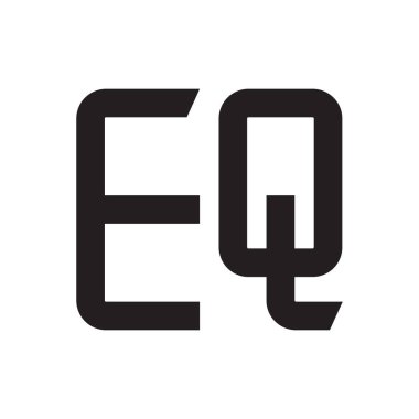 eq ilk harf vektör logo simgesi