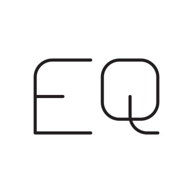 eq ilk harf vektör logo simgesi