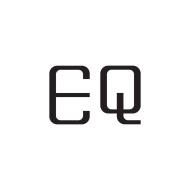 eq ilk harf vektör logo simgesi