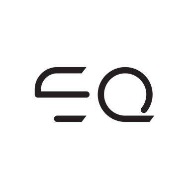 eq ilk harf vektör logo simgesi