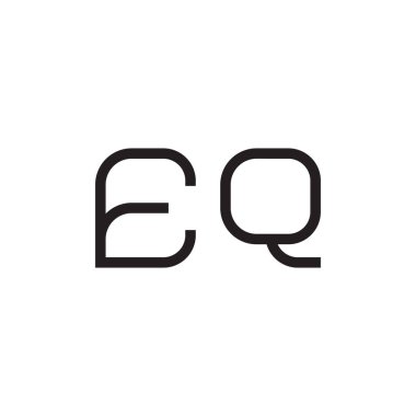 eq ilk harf vektör logo simgesi