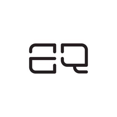 eq ilk harf vektör logo simgesi
