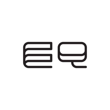 eq ilk harf vektör logo simgesi