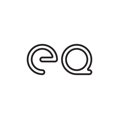 eq ilk harf vektör logo simgesi