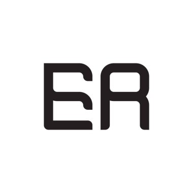 er ilk harf vektör logo simgesi