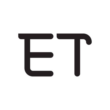 et ilk harf vektör logo simgesi