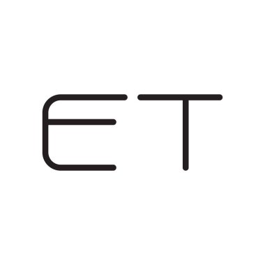 et ilk harf vektör logo simgesi