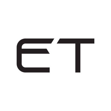 et ilk harf vektör logo simgesi