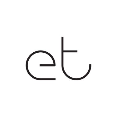 et ilk harf vektör logo simgesi