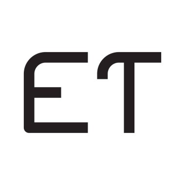 et ilk harf vektör logo simgesi