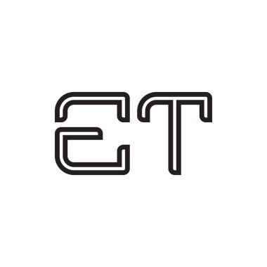 et ilk harf vektör logo simgesi