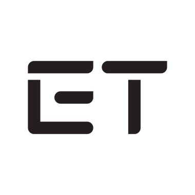 et ilk harf vektör logo simgesi