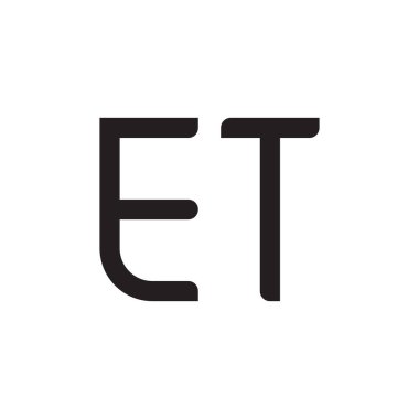 et ilk harf vektör logo simgesi