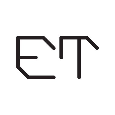 et ilk harf vektör logo simgesi