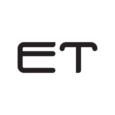 et ilk harf vektör logo simgesi