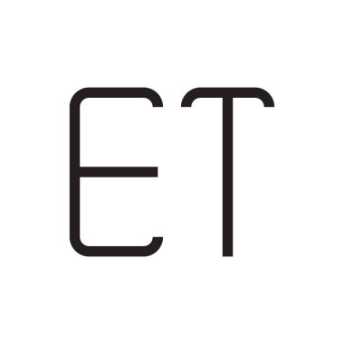 et ilk harf vektör logo simgesi