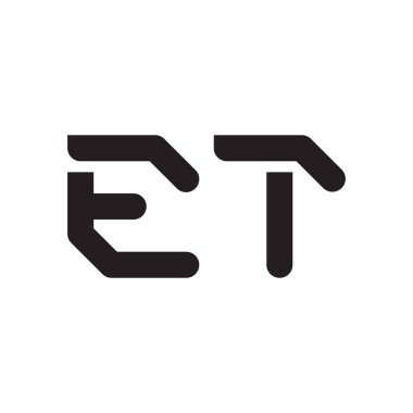 et ilk harf vektör logo simgesi