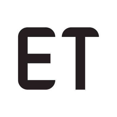 et ilk harf vektör logo simgesi