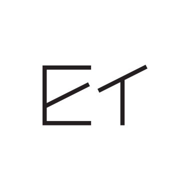 et ilk harf vektör logo simgesi