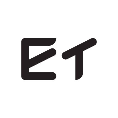 et ilk harf vektör logo simgesi