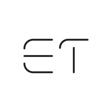 et ilk harf vektör logo simgesi