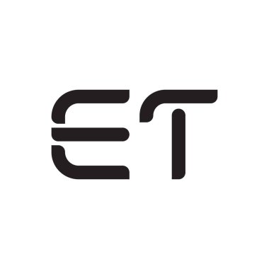 et ilk harf vektör logo simgesi