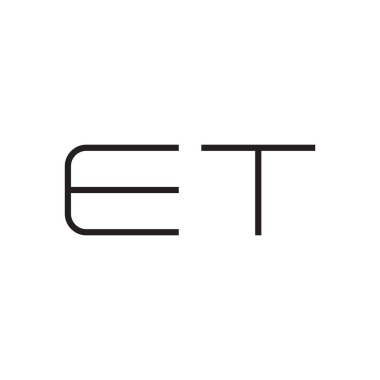 et ilk harf vektör logo simgesi