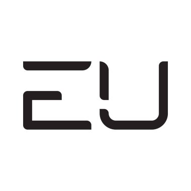 eu ilk harf vektör logo simgesi