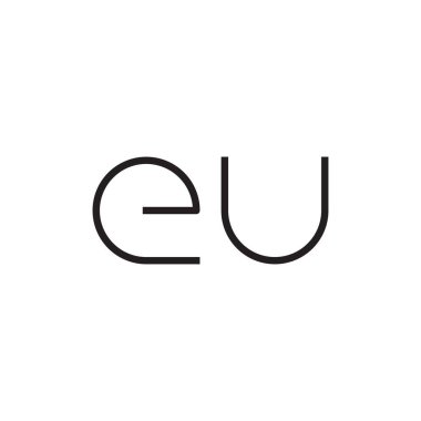 eu ilk harf vektör logo simgesi
