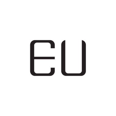 eu ilk harf vektör logo simgesi